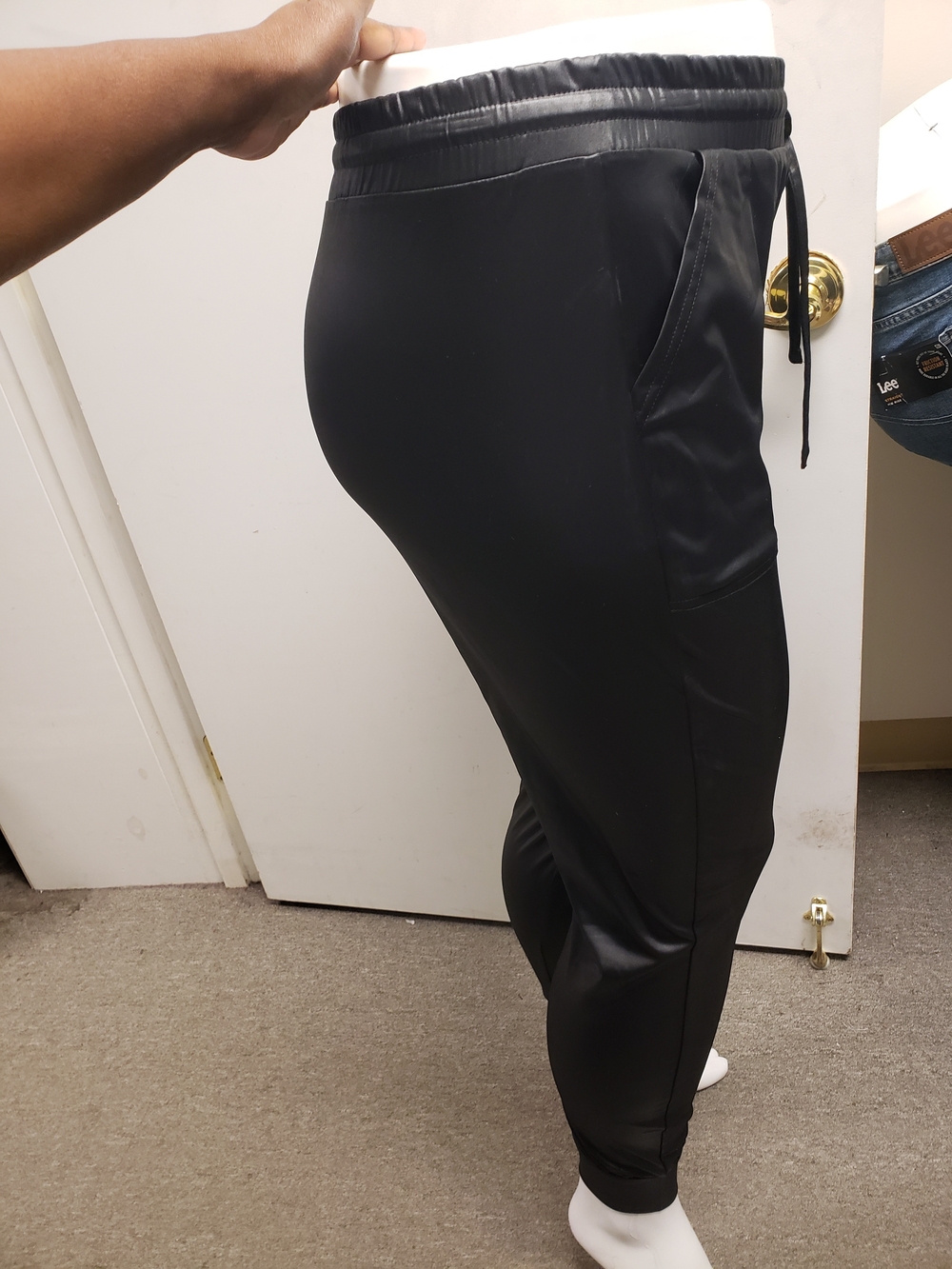 Men's Black Jogger Pants with Drawstring Waist